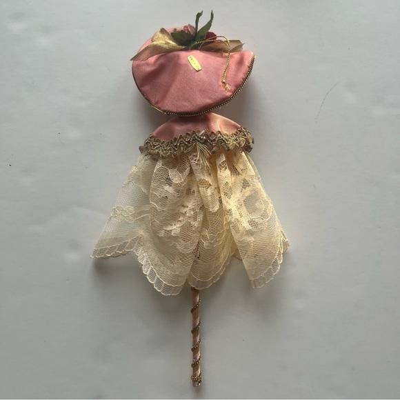 Vintage Kurt S Adler KSA Victorian Porcelain Doll Christmas Ornament Mauve Pink - Picture 4 of 16